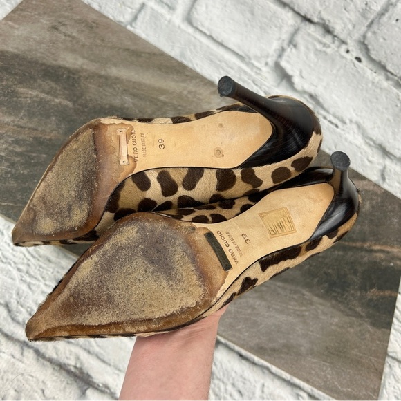 True Vintage Dolce & Gabbana Calf Hair Pointed Heel Pumps Stilettos 39 - 8.5 US - Picture 5 of 6